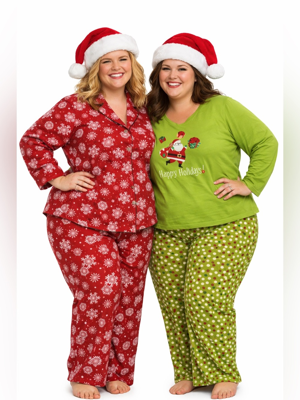 Women’s Holiday Pajama Bundle in Red/Green  Sz XL/XXL